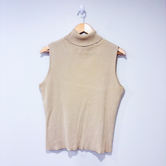 GLORIA VANDERBILT Vintage beige ribbed tank top - Picture 2 of 6